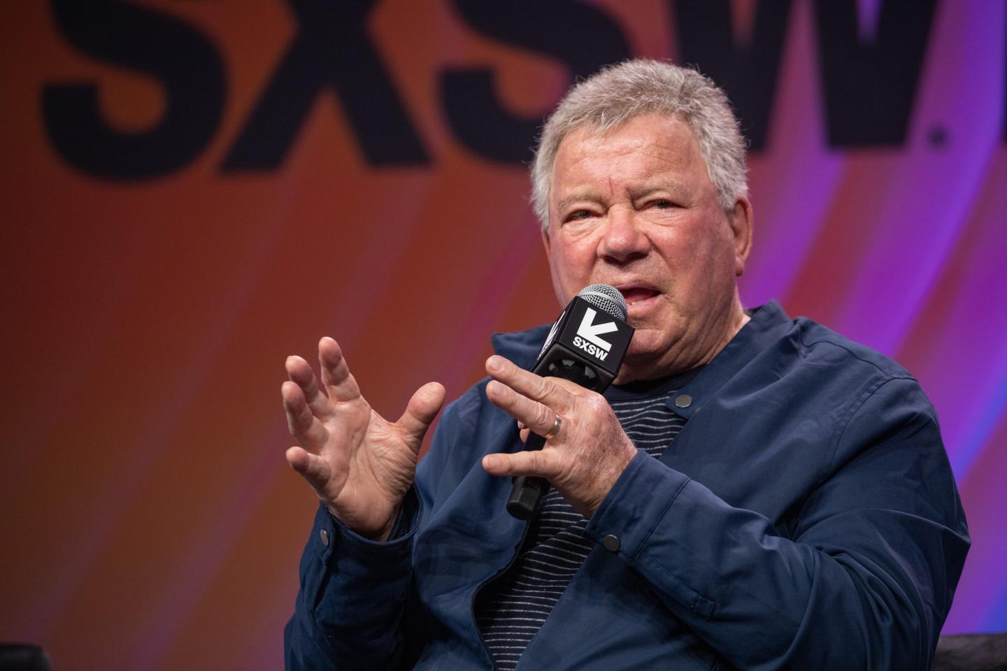 Keynote session speaker William Shatner speaks onstage during the 2023 SXSW Conference And Festival at the Austin Convention Center on March 16, 2023 in Austin, Texas.