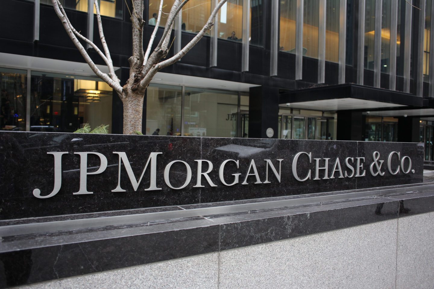 The JP Morgan Chase & Co. headquarters, The JP Morgan Chase Tower in Park Avenue, Midtown, Manhattan, New York.