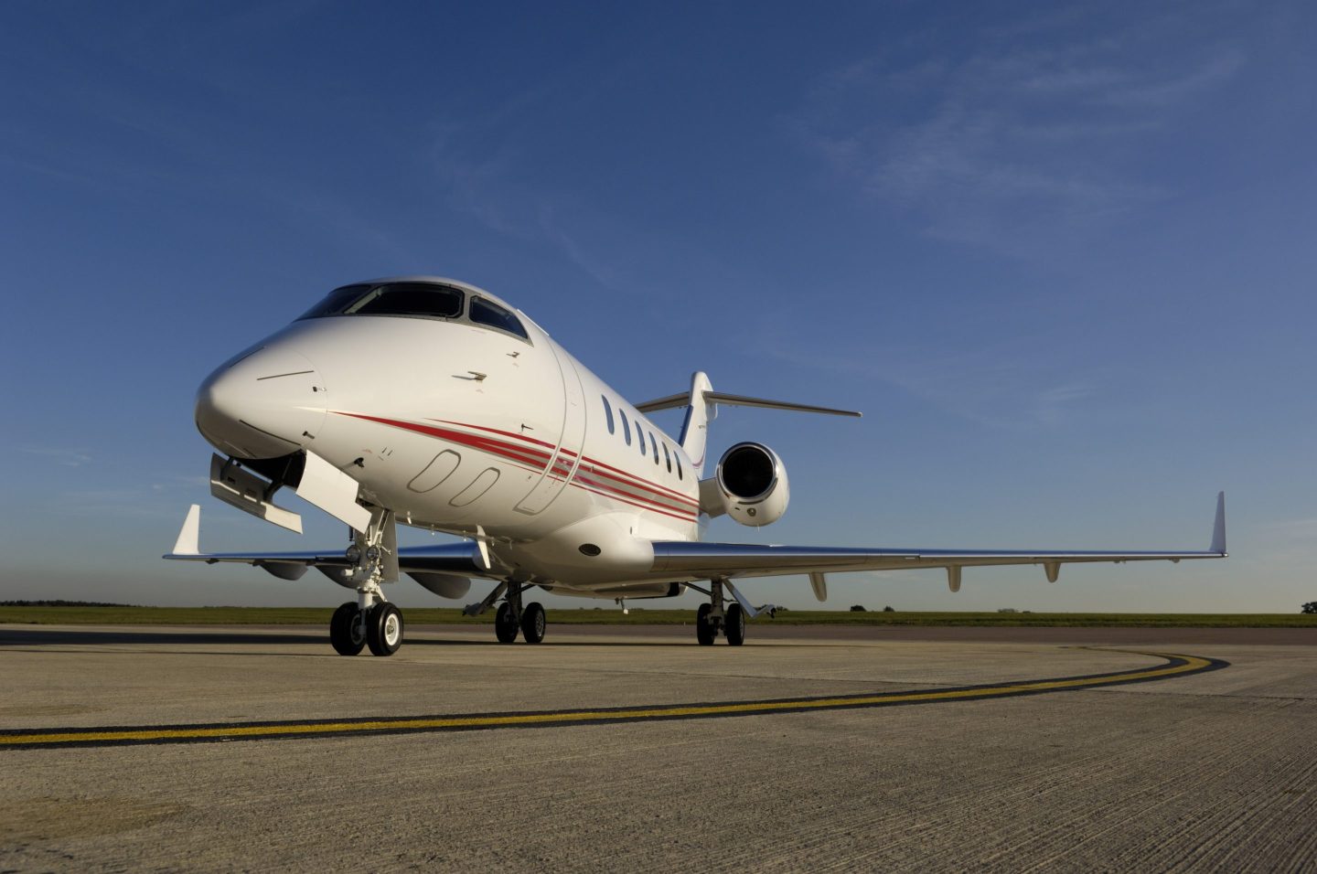 London Executive Aviation Bombardier Challenger 300 parked