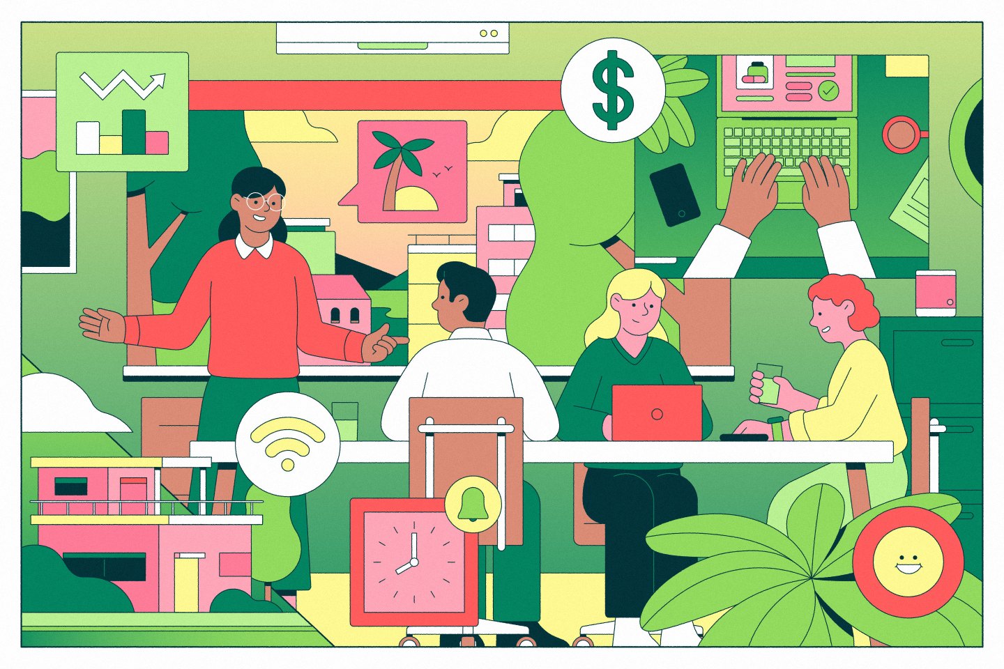 Workplace illustration