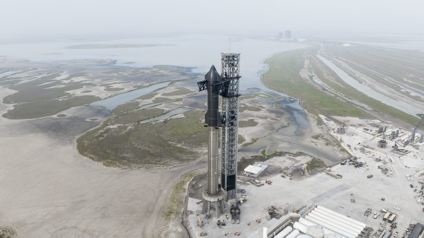 SpaceX's Starship at the launch site in Boca Chica, Texas.