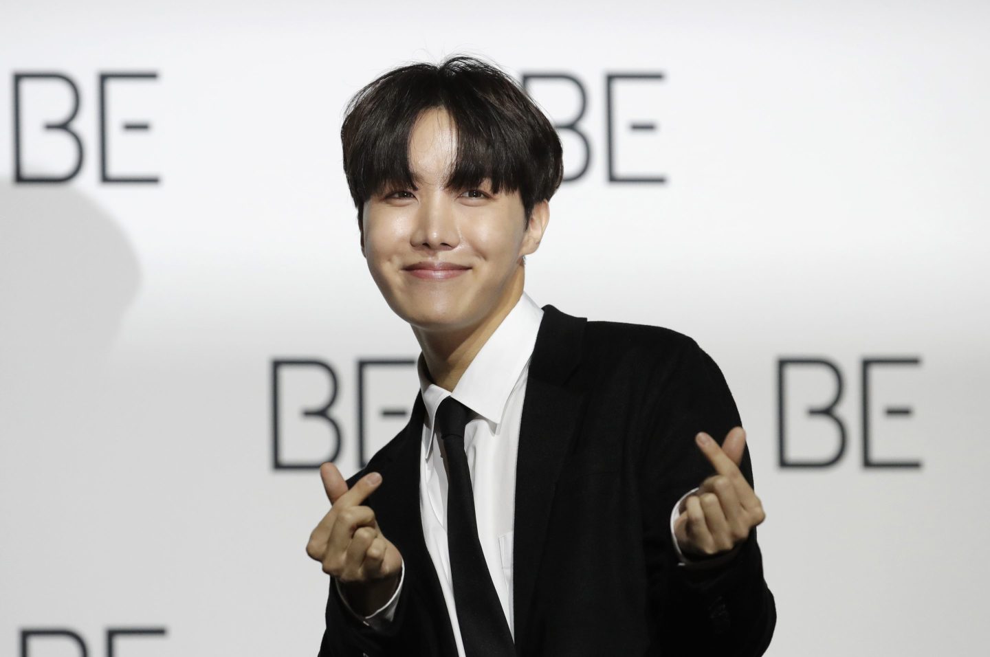 South Korean K-pop band BTS member J-Hope poses for photographers during a press conference to introduce their new album "BE" in Seoul, South Korea, Nov. 20, 2020.