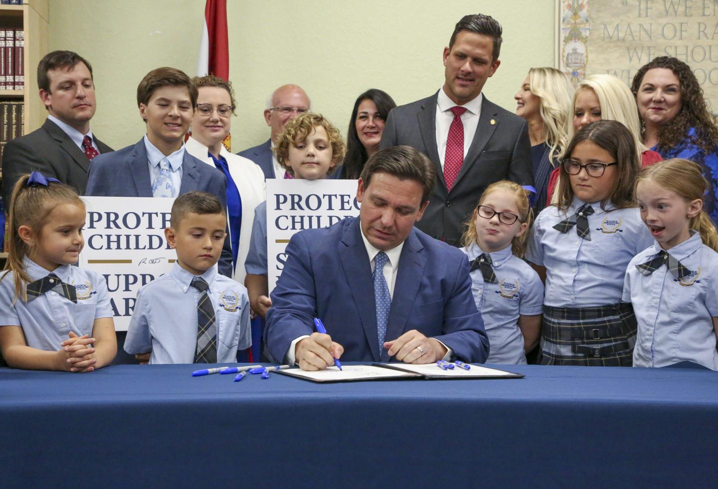 Florida Gov. Ron DeSantis expands ‘Don’t Say Gay’ bill through high school as LGBTQ groups call it an ‘assault on freedom’