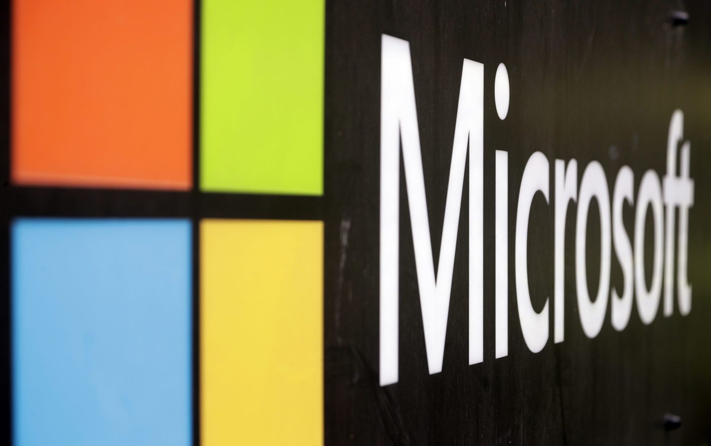 The Microsoft company logo is displayed at their offices in Sydney, Australia, on Wednesday, Feb. 3, 2021.