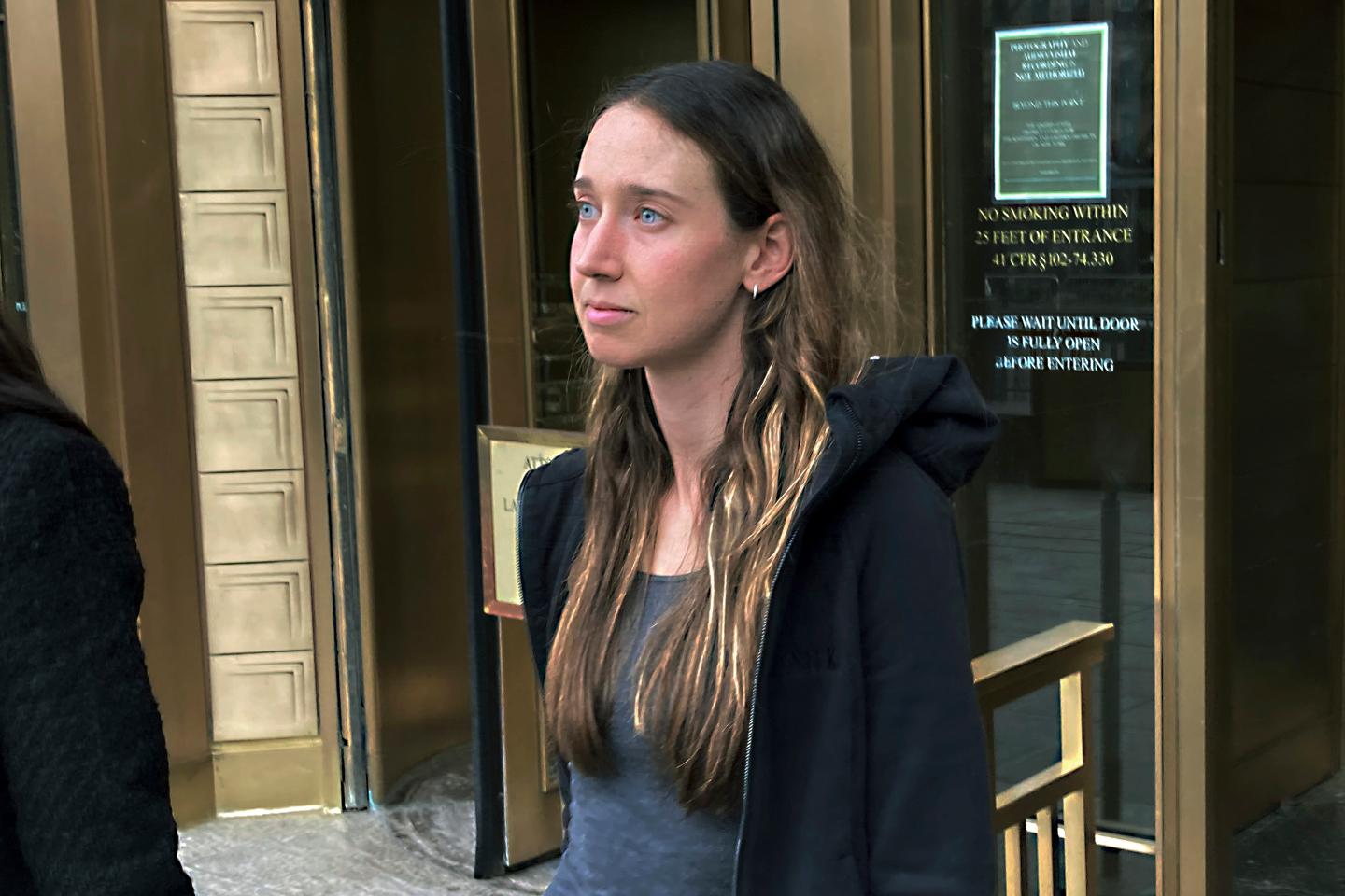 Charlie Javice leaves Manhattan federal court on April 4, 2023 in New York.
