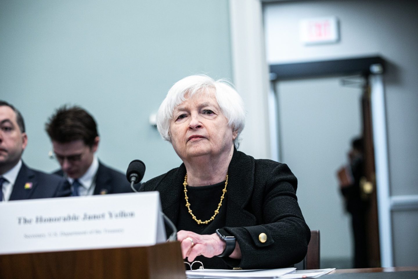 Janet Yellen, US Treasury secretary, during a House Appropriations Subcommittee hearing in Washington, DC on March 29, 2023.