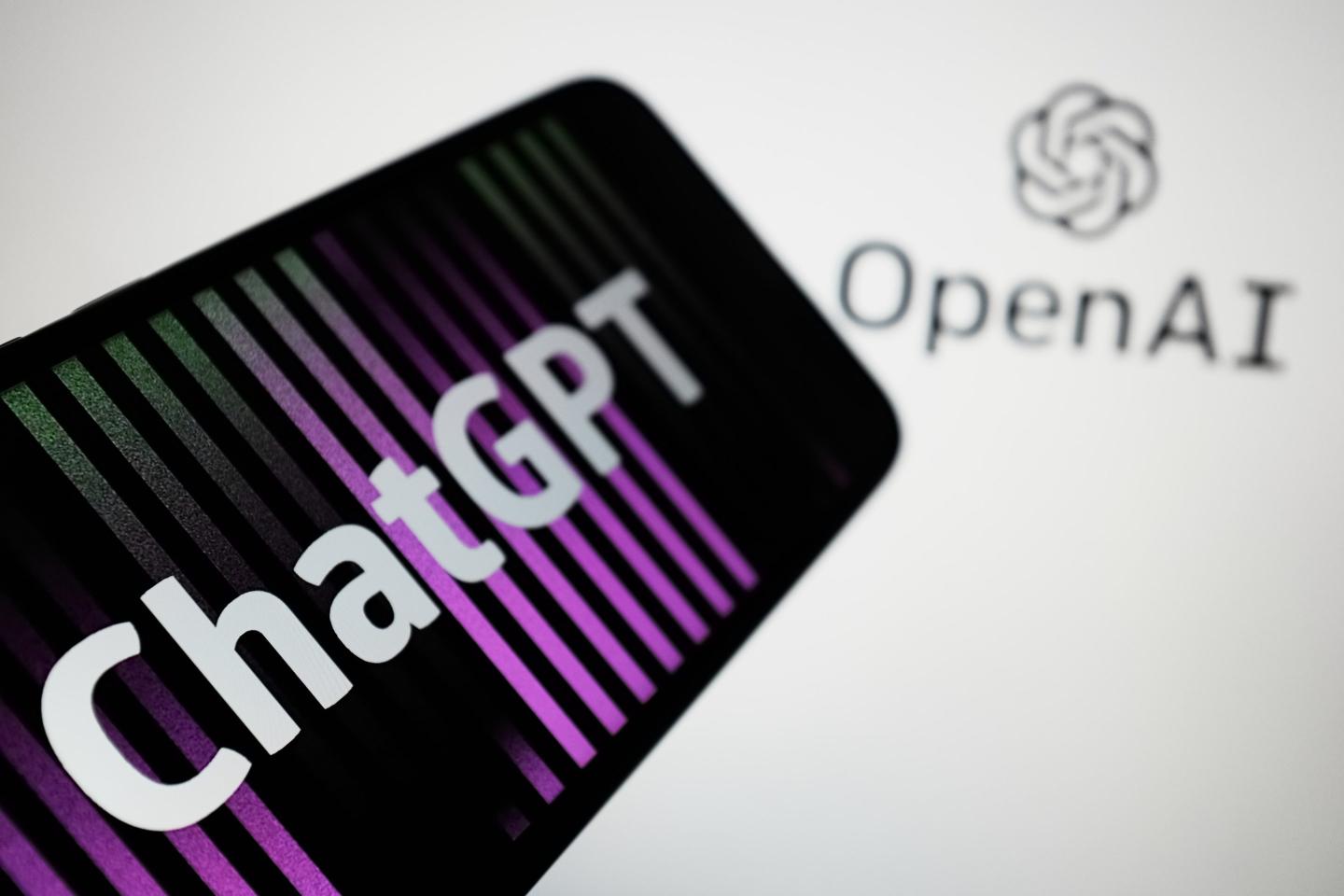 A smartphone screen with ChatGPT written on it