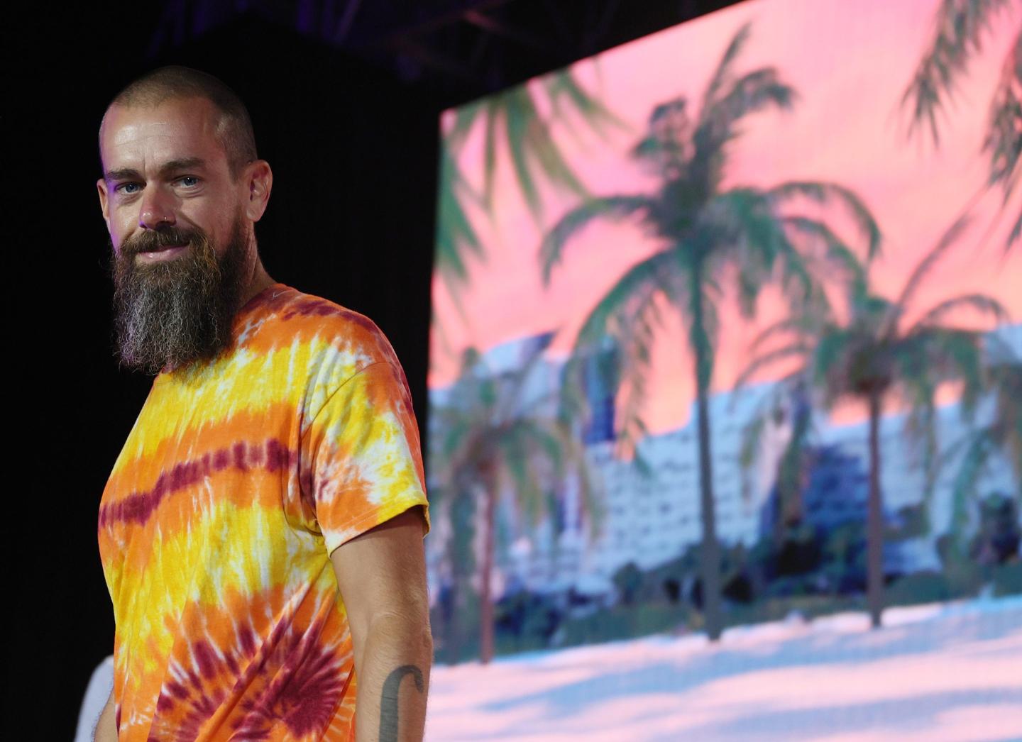 Jack Dorsey at Bitcoin 2021 in Miami.