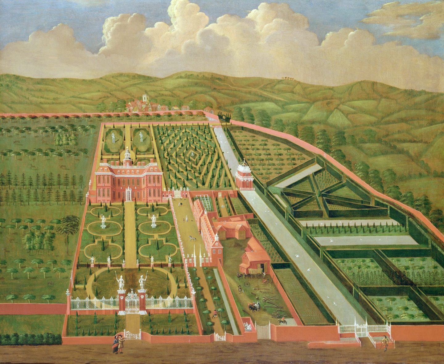 Denham Place, Buckinghamshire, c.1695 (oil on canvas).