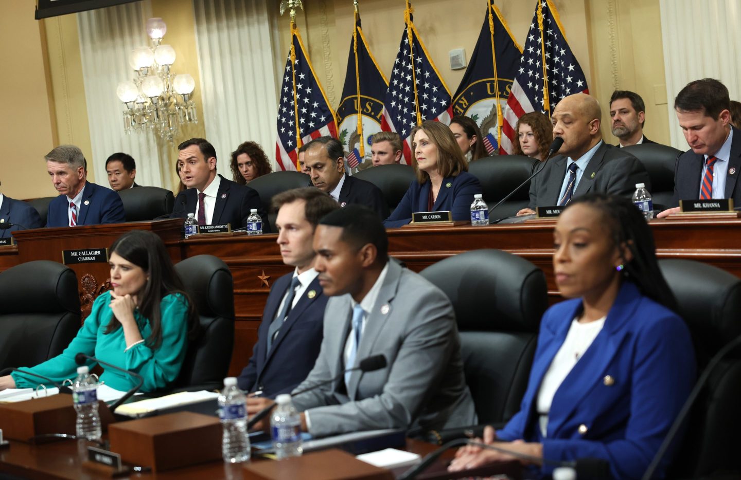 The U.S. House Select Committee on Strategic Competition between the United States and the Chinese Communist Part holds its first hearing on on Feb. 28.