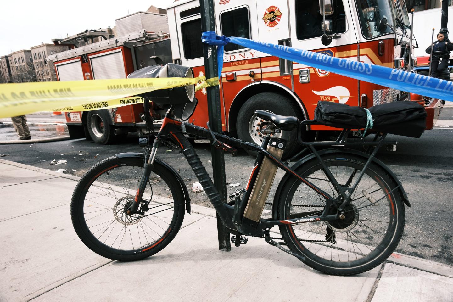 2 children are dead after an electric bike battery caught fire and burned down an apartment  building
