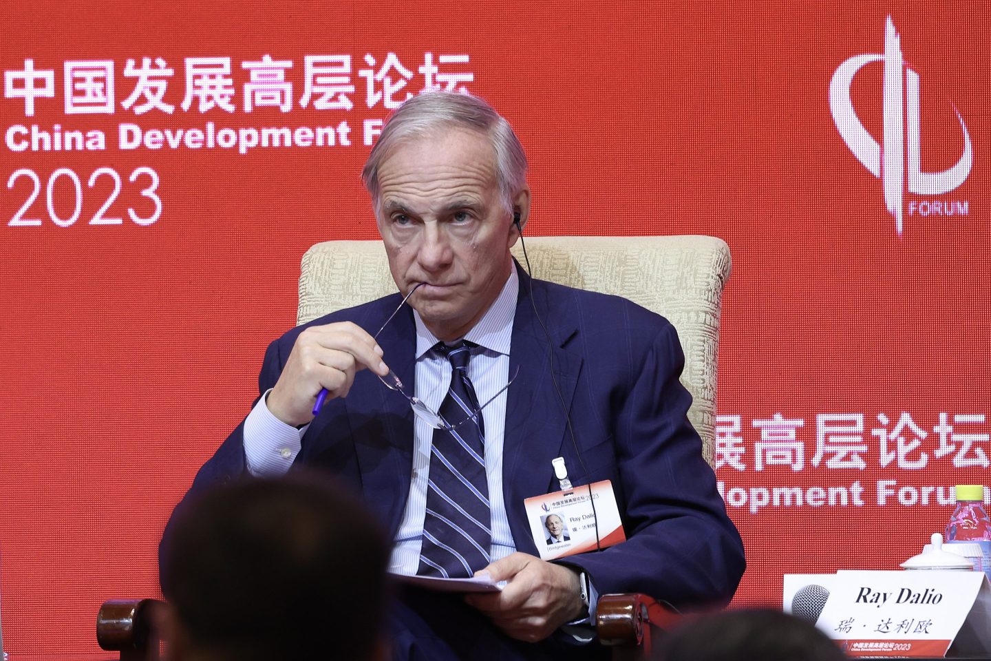 Ray Dalio, founder of Bridgewater Associates, attends the China Development Forum (CDF) 2023 at Diaoyutai State Guesthouse on March 25, 2023, in Beijing.