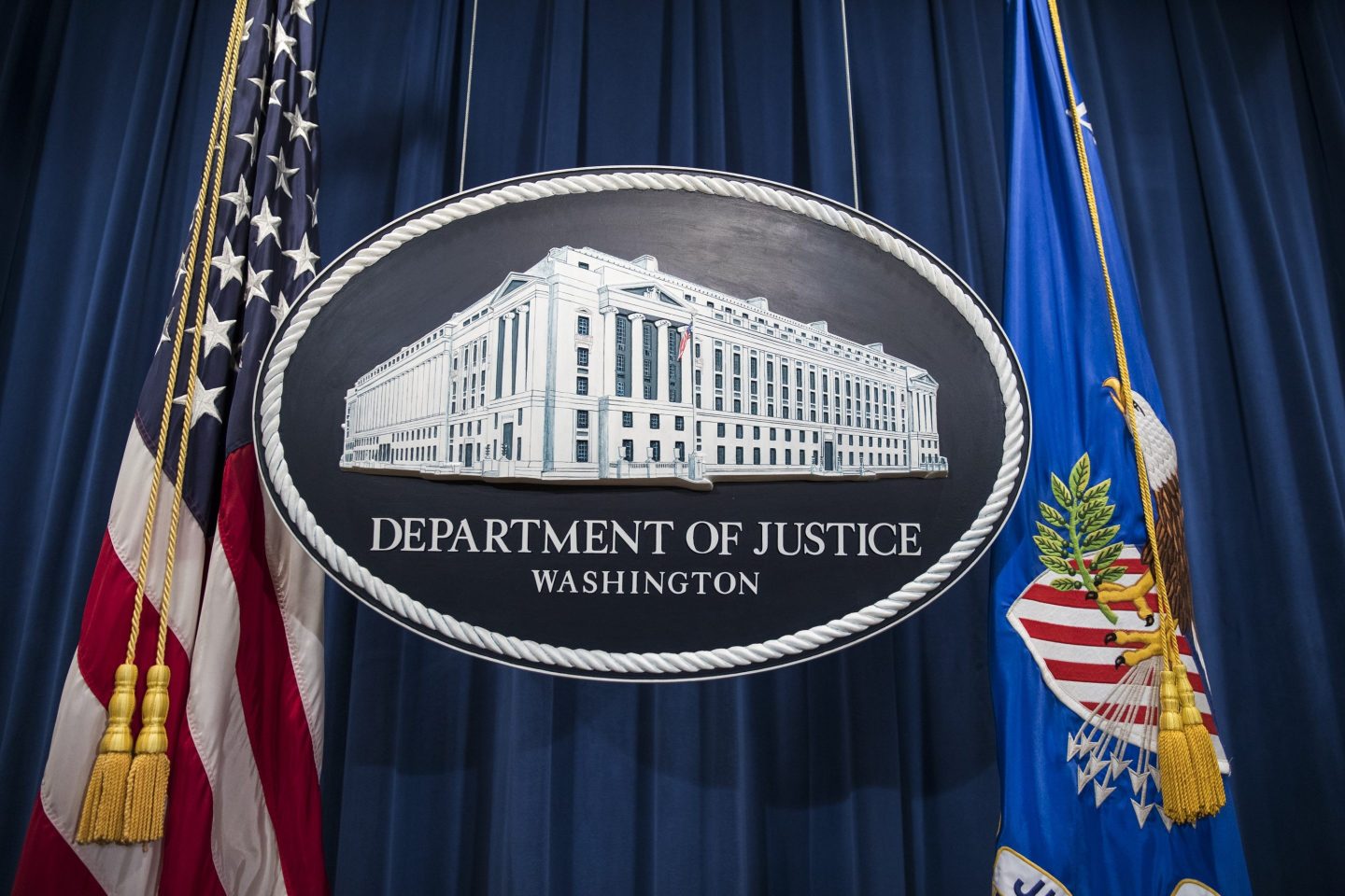 Photo of the Department of Justice logo