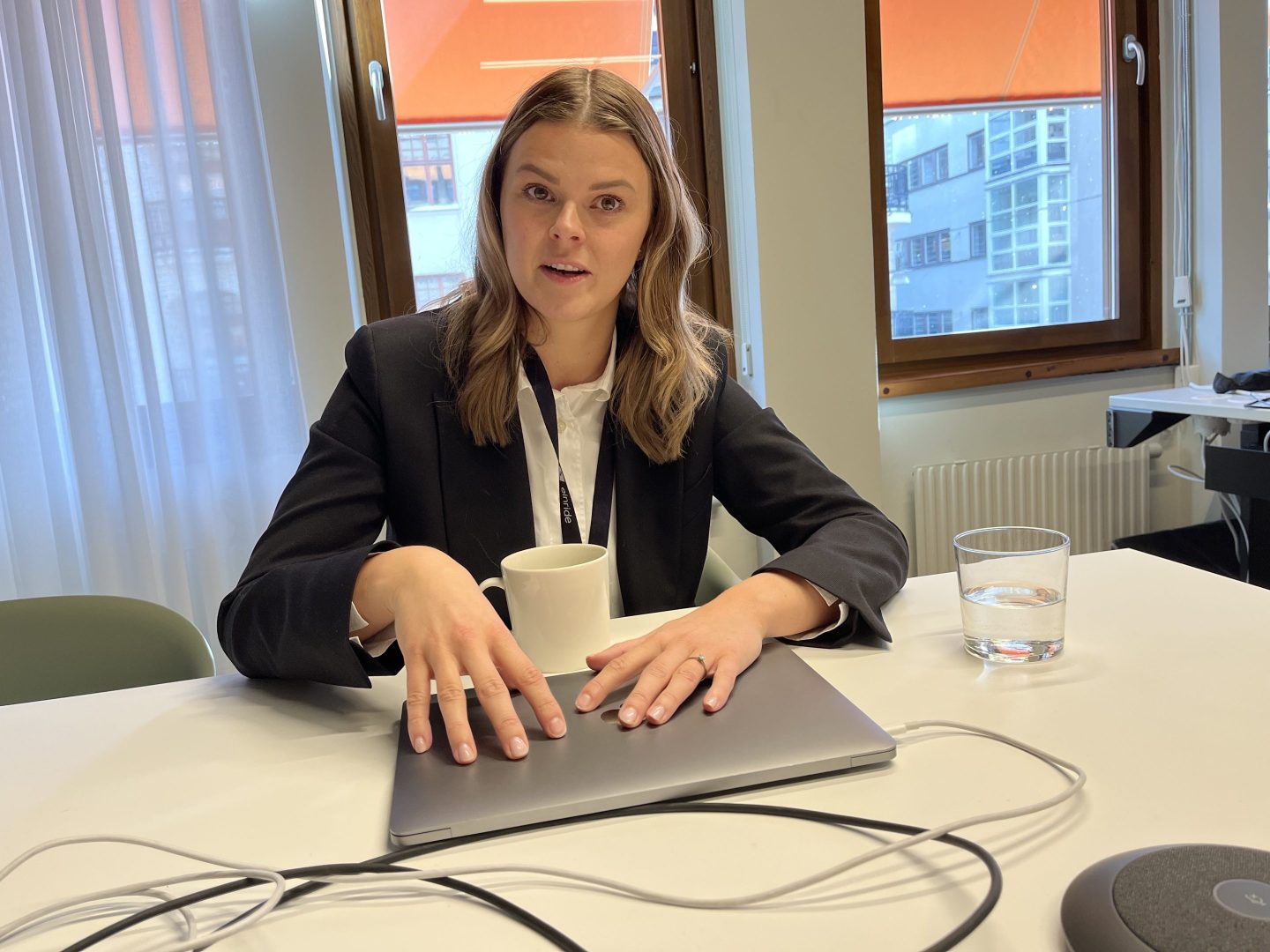 Linnea Kornehed Falck, deputy CEO of Einride, in her office in Stockholm.