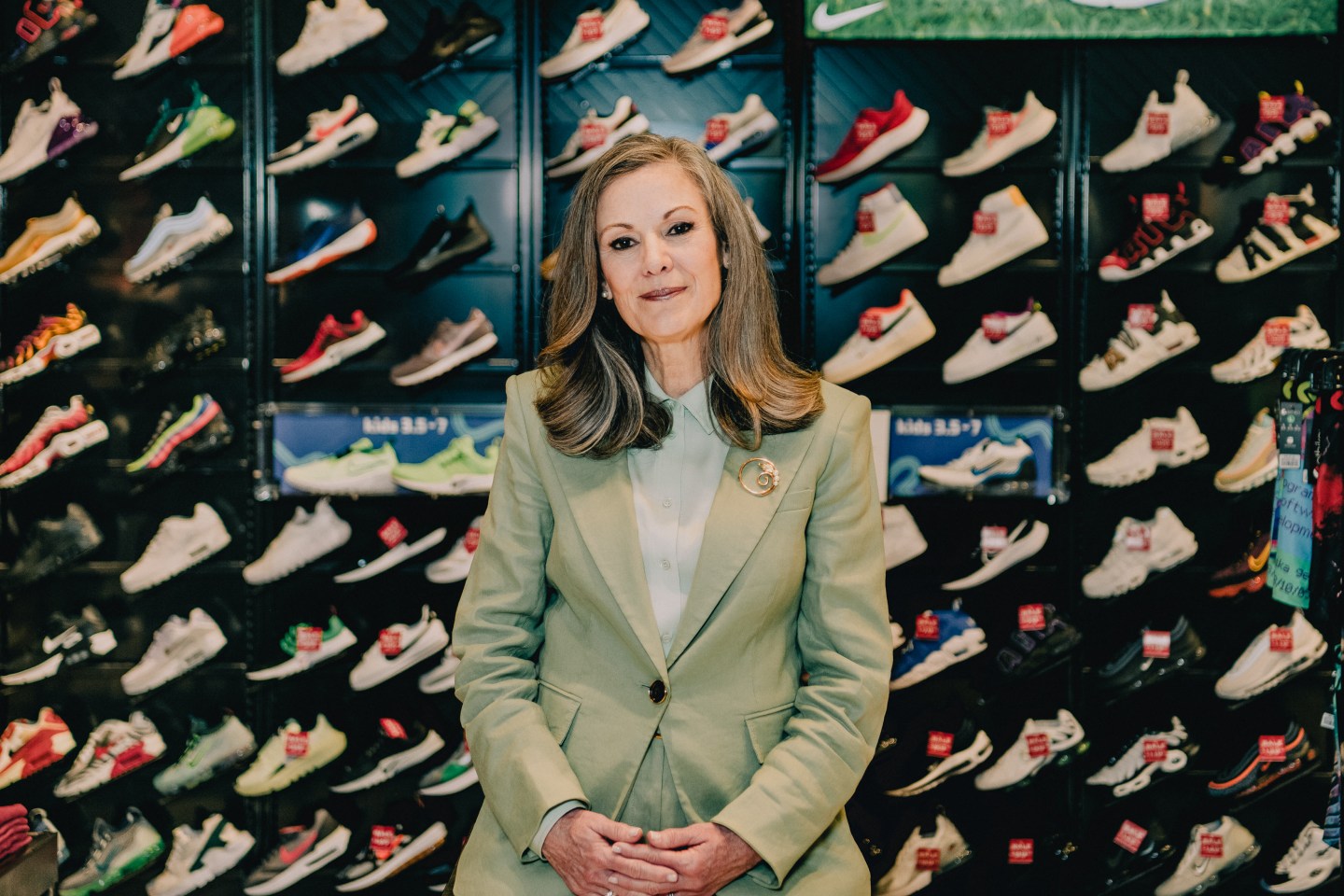 Mary Dillon, CEO of Foot Locker, photographed at its State Street location in Chicago.