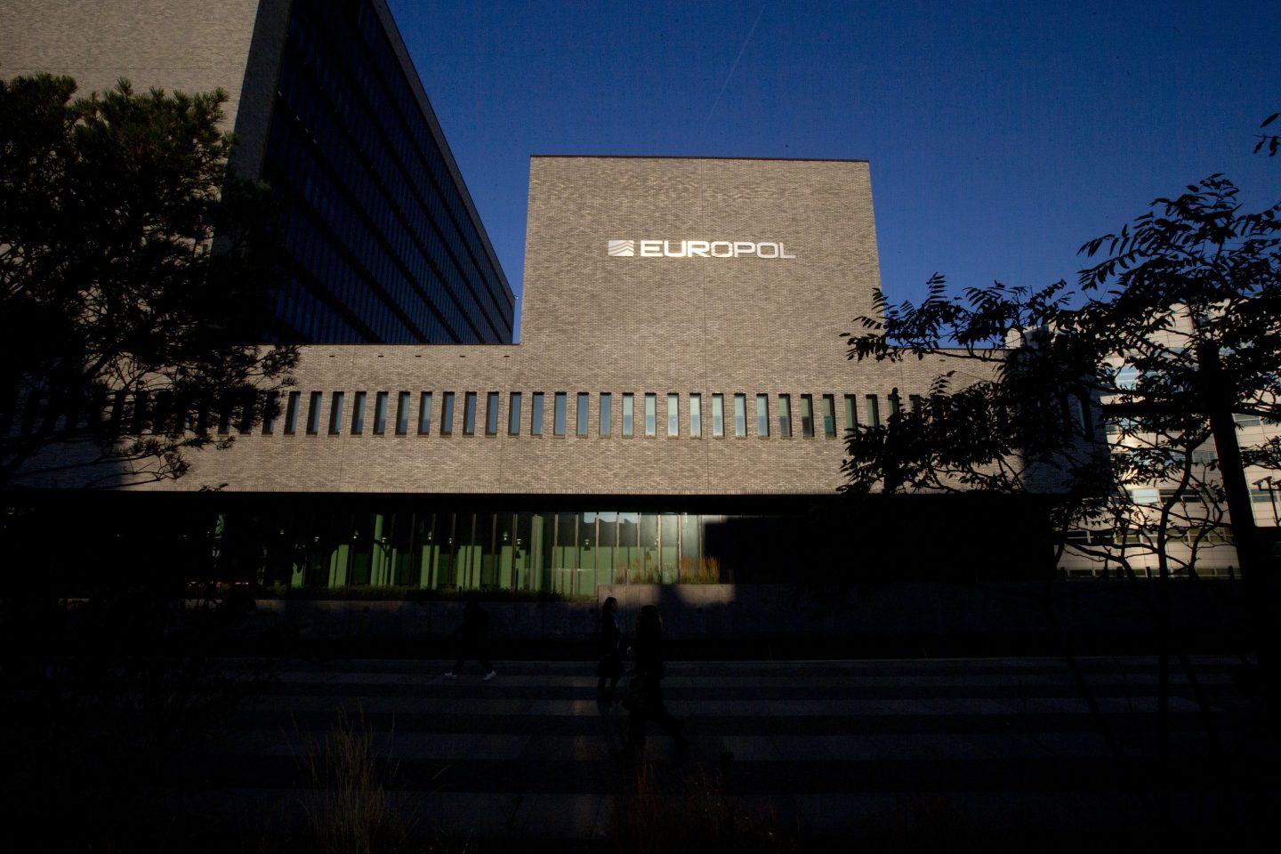 The Europol headquarters in The Hague, Netherlands. Europol says police around the world have seized an online marketplace and arrested nearly 300 people allegedly involved in buying and selling drugs on the dark web.
