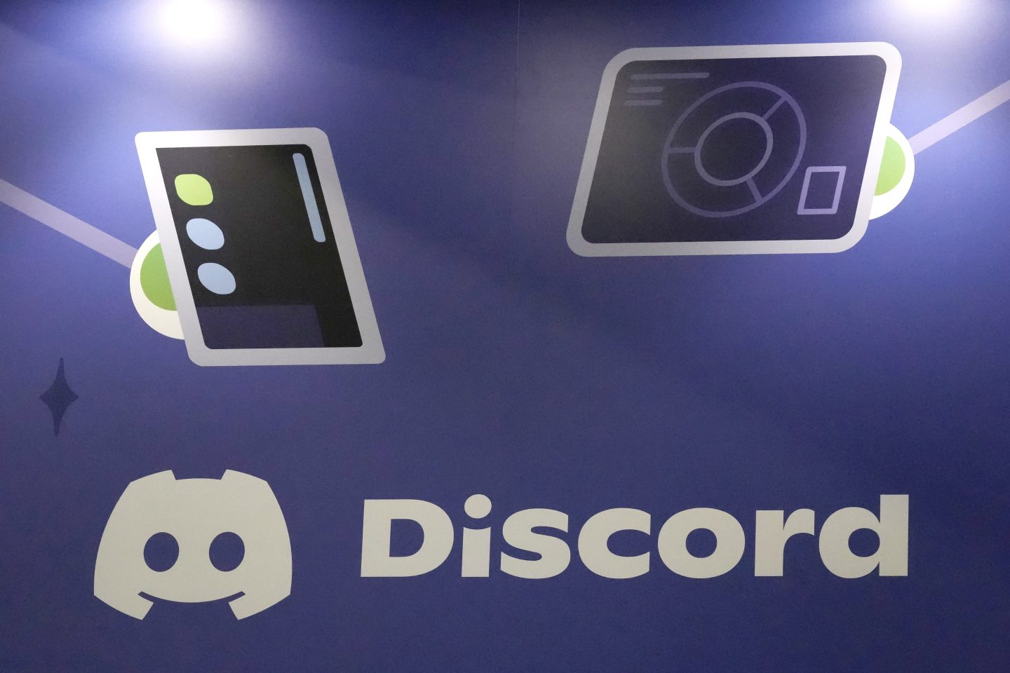 A display Discord stands at the company's booth at the Game Developers Conference 2023 in San Francisco, March 22, 2023.