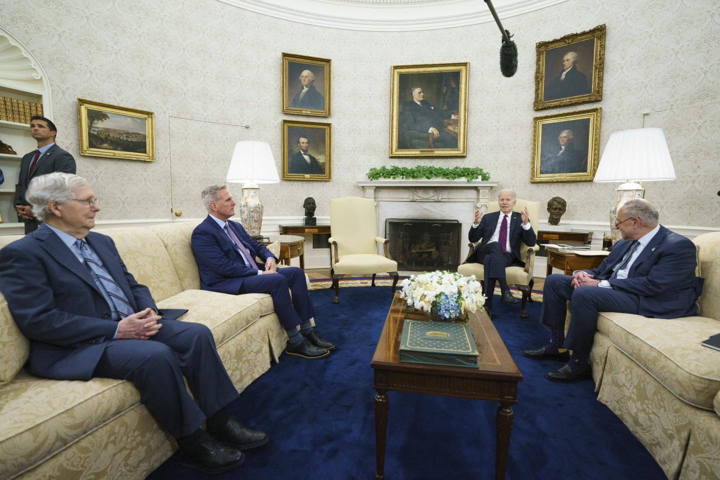 Biden and House Speaker Kevin McCarthy have very different views on what happened at their debt ceiling meeting