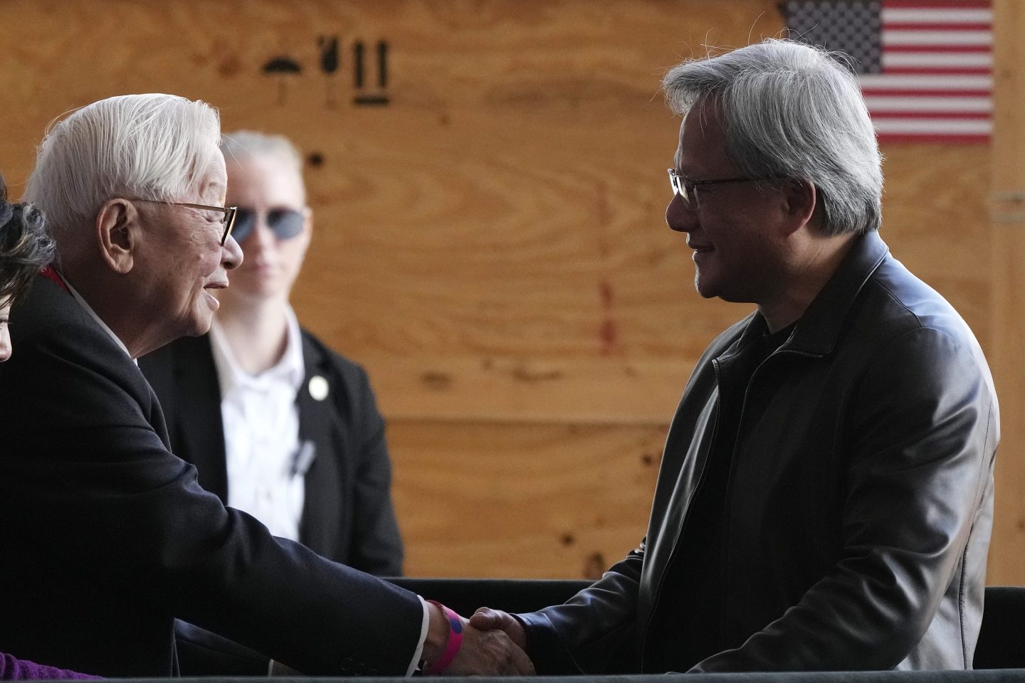 Morris Chang and Jensen Huang