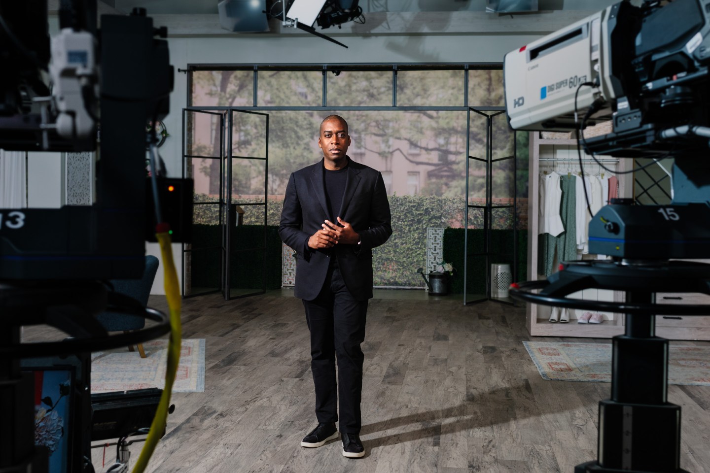 Home shopping star: David Rawlinson on a QVC set at Qurate’s headquarters in West Chester, Pa.