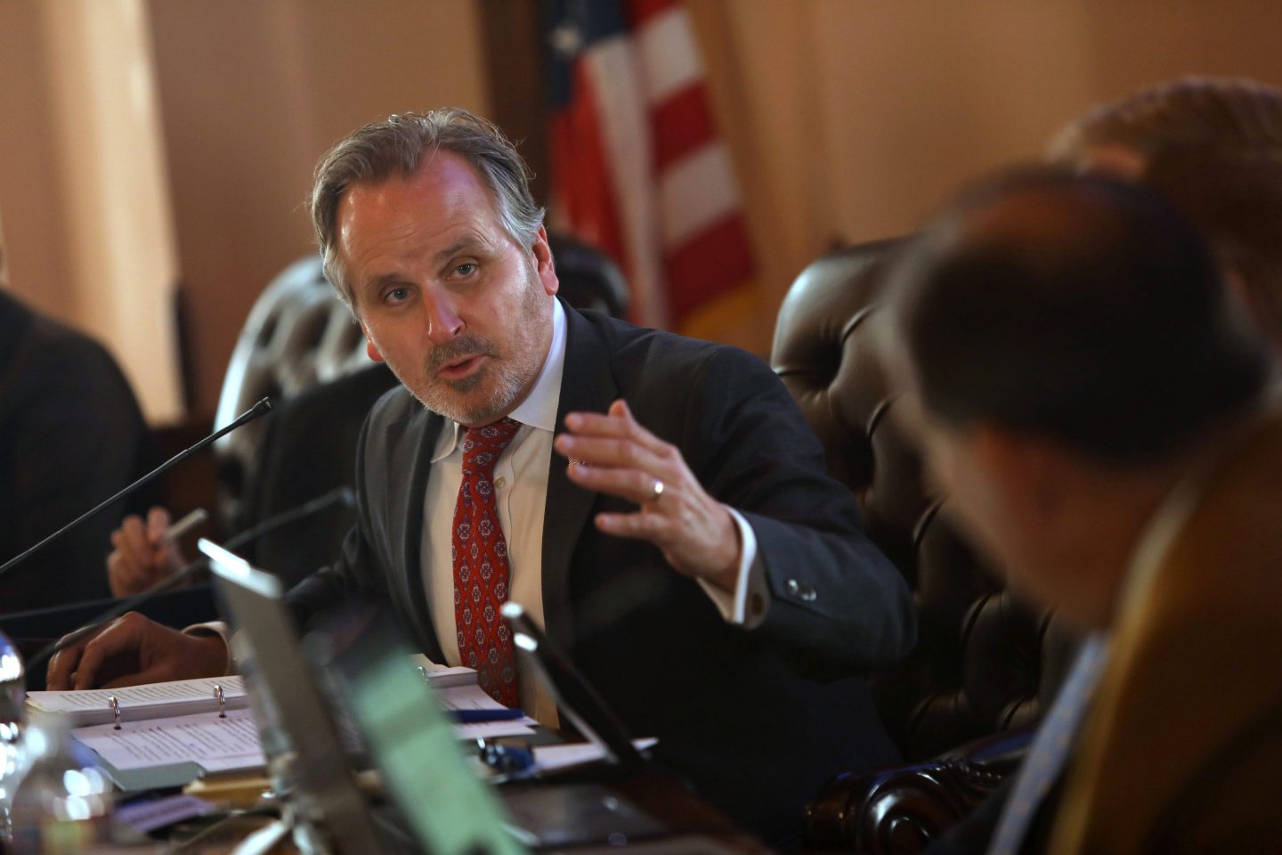 A Texas Senate Committee hearing on ESG investing on Dec. 15, 2022. Despite the current political climate, voters–including Republicans–have little appetite for government interference with business.