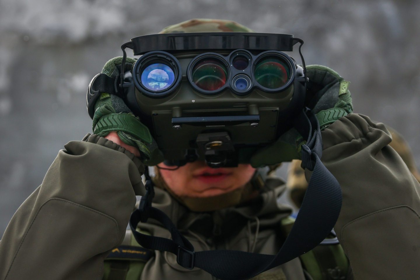 Civilians participate in a "Train With The Army' military training in Poland on Feb. 4.