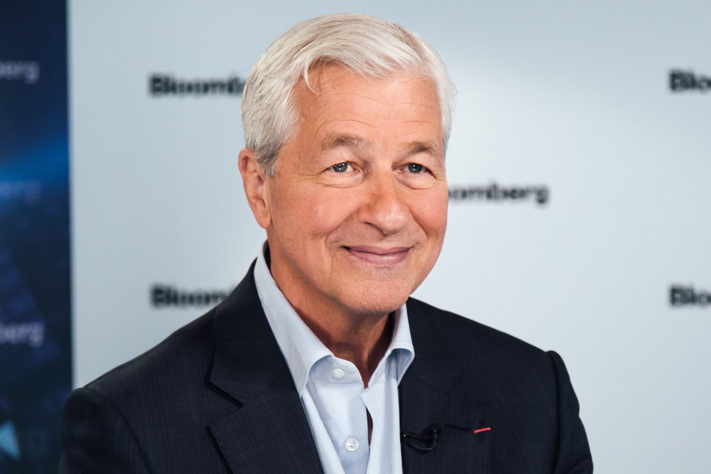 Jamie Dimon, billionaire and chief executive officer of JPMorgan Chase & Co., during a Bloomberg Television interview at the JPMorgan Global Markets Conference in Paris, France, on Thursday, May 11, 2023.