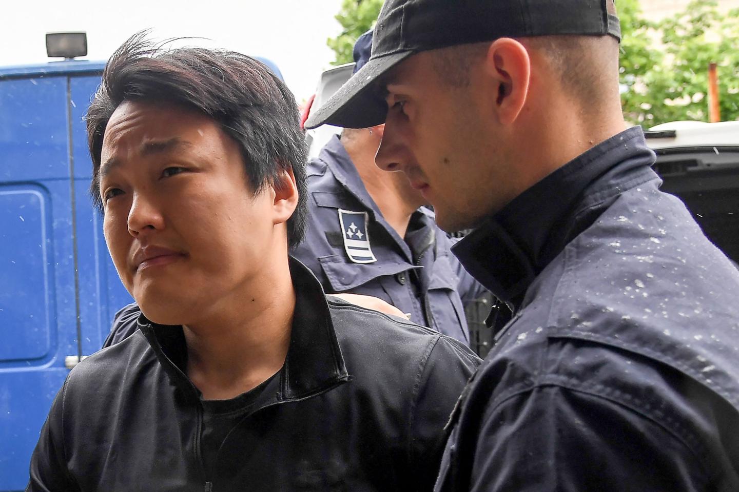 Do Kwon is taken to court in Podgorica on May 11, 2023, following his arrest on March 24.