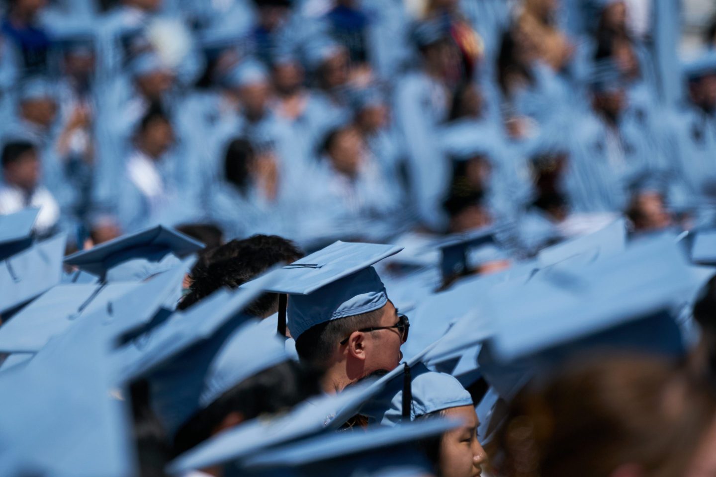Graduates during the Columbia University commencement convocation in New York