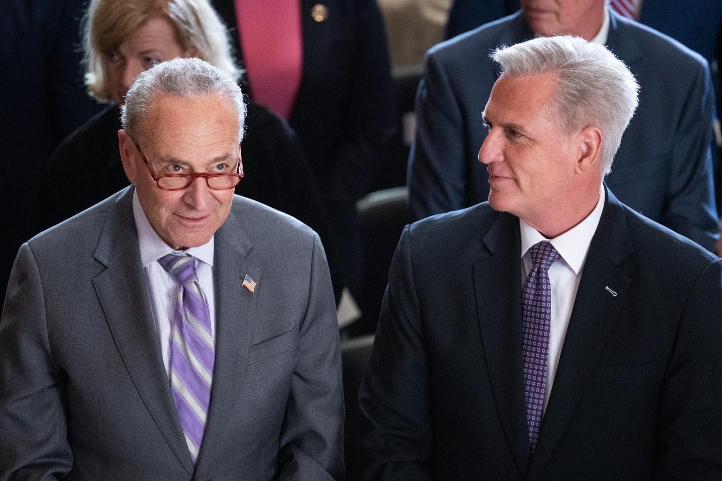 Chuck Schumer and Kevin McCarthy.