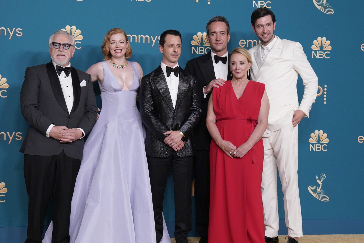 Six of the cast members from the Succession show