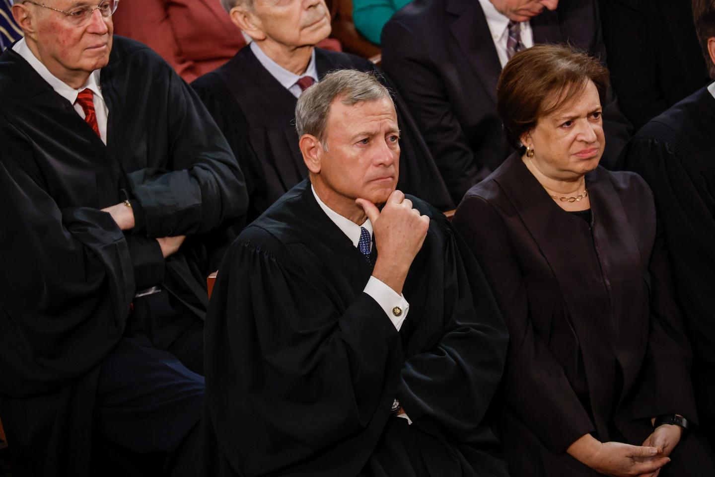 U.S. Chief Justice of the United States John Roberts and U.S. Supreme Court Justice Elena Kagan.