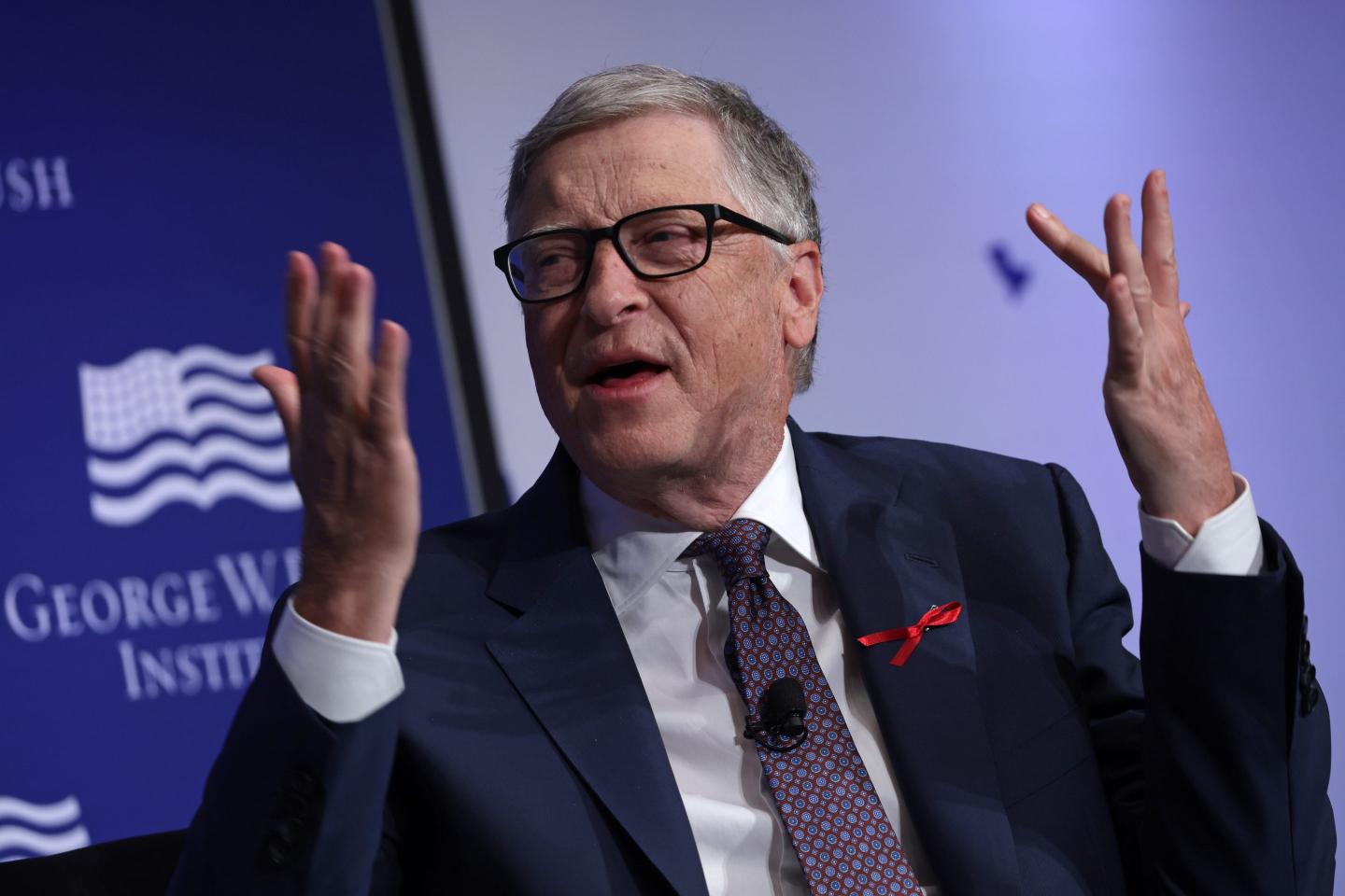 Bill Gates, Microsoft's founder, on stage at an event in Washington.