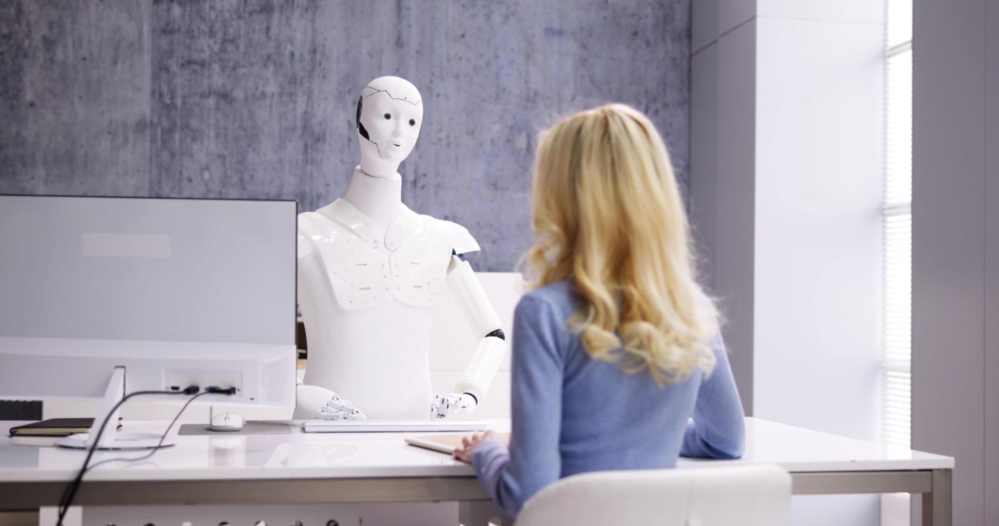 Meeting with an AI Robot manager