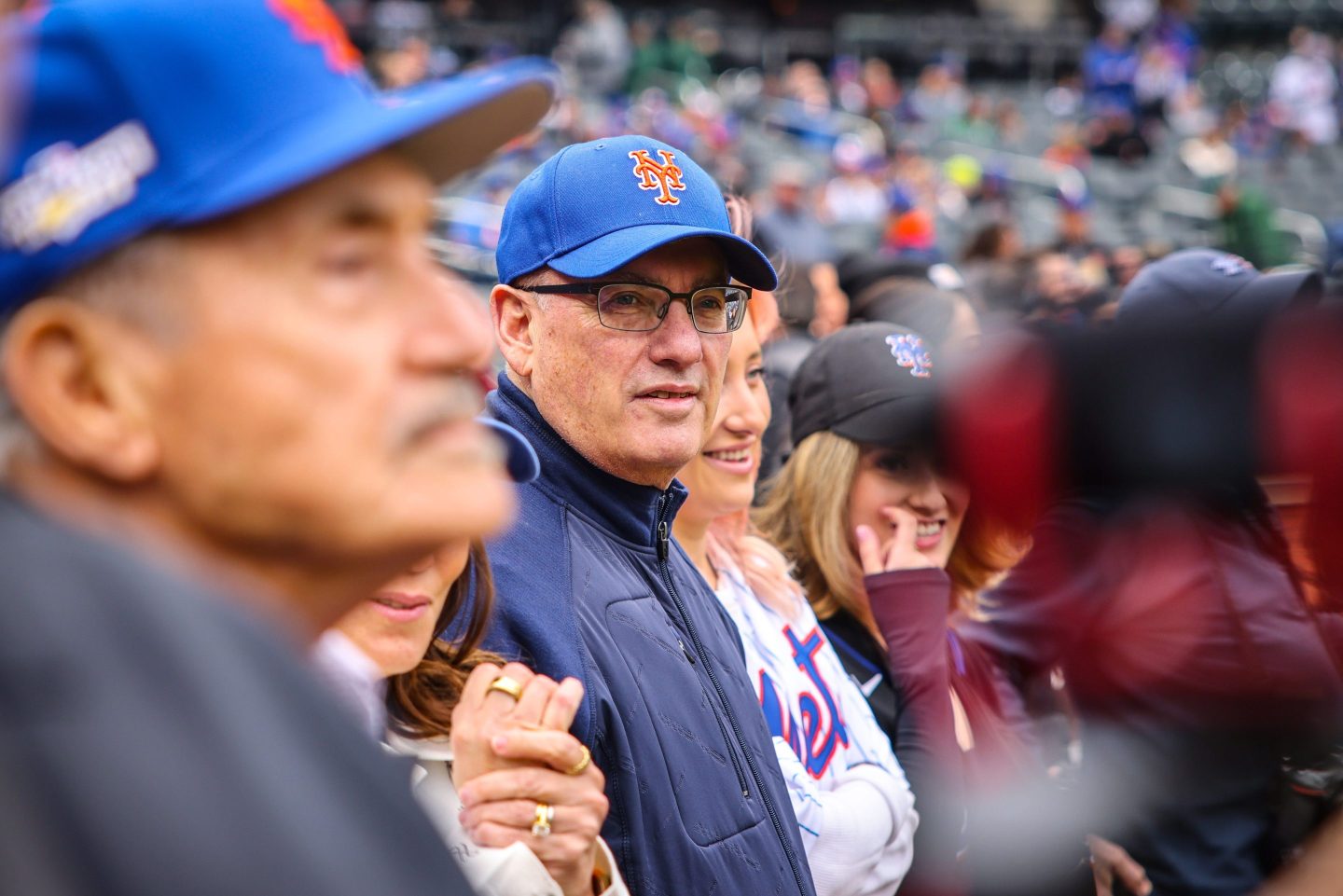 New York Mets owner Steve Cohen during Opening Ceremonies for the Mets Homer Opener at Citi Field in Flushing, New York on April 7, 2023.