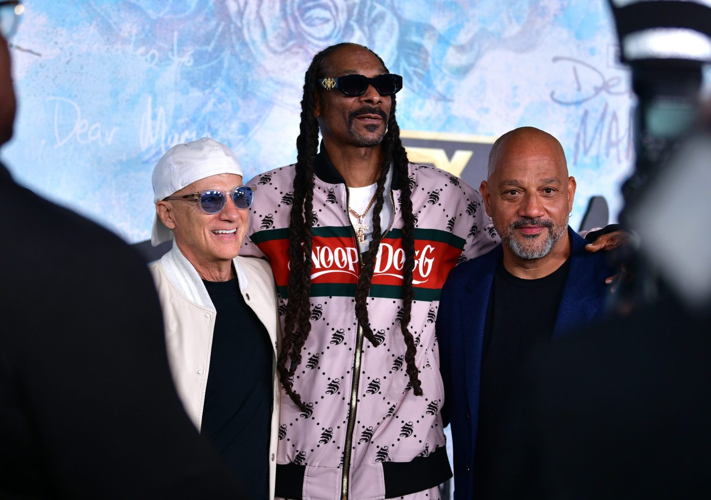Jimmy Iovine, Snoop Dogg and Allen Hughe attend the premiere of FX's "Dear Mama" at Academy Museum of Motion Pictures