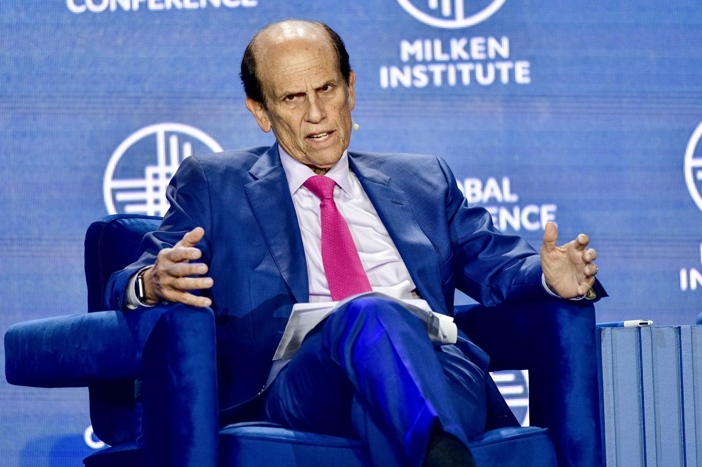 Chairman of the Milken Institute, Michael Milken attends the 2023 Milken Institute Global Conference at The Beverly Hilton on May 02, 2023 in Beverly Hills, California.