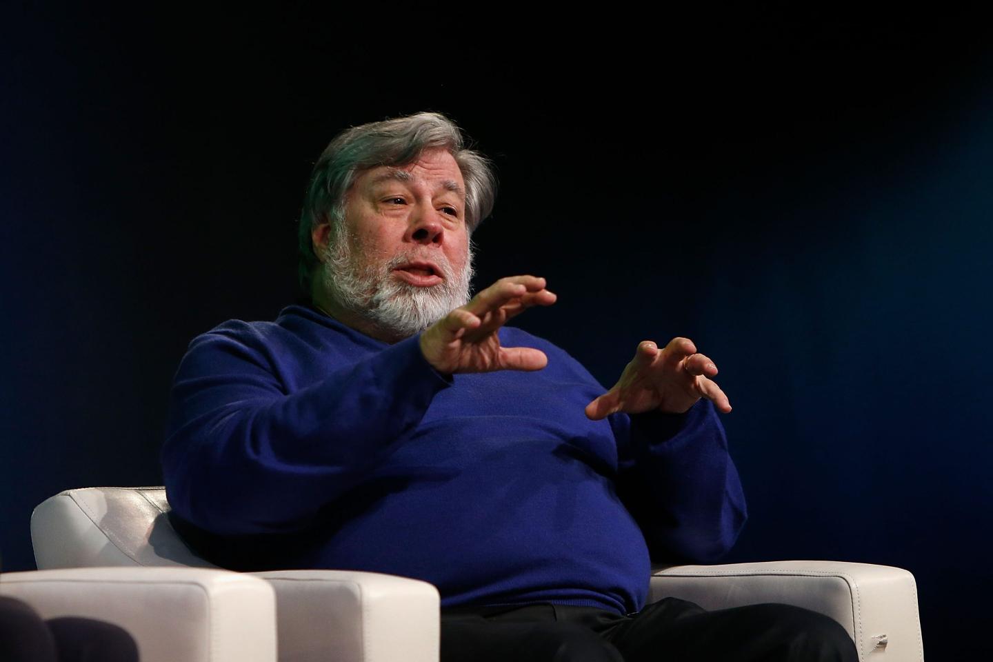 Co-founder of Apple Steve Wozniak addresses the audience during Science Channel's "Silicon Valley: The Untold Story" Screening at Computer History Museum on January 17, 2018 in Mountain View, California.
