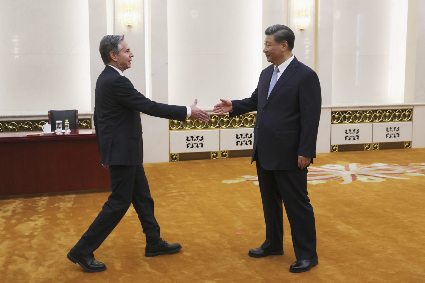 U.S. Secretary of State Antony Blinken meets with Chinese President Xi Jinping in the Great Hall of the People in Beijing, on June 19, 2023.