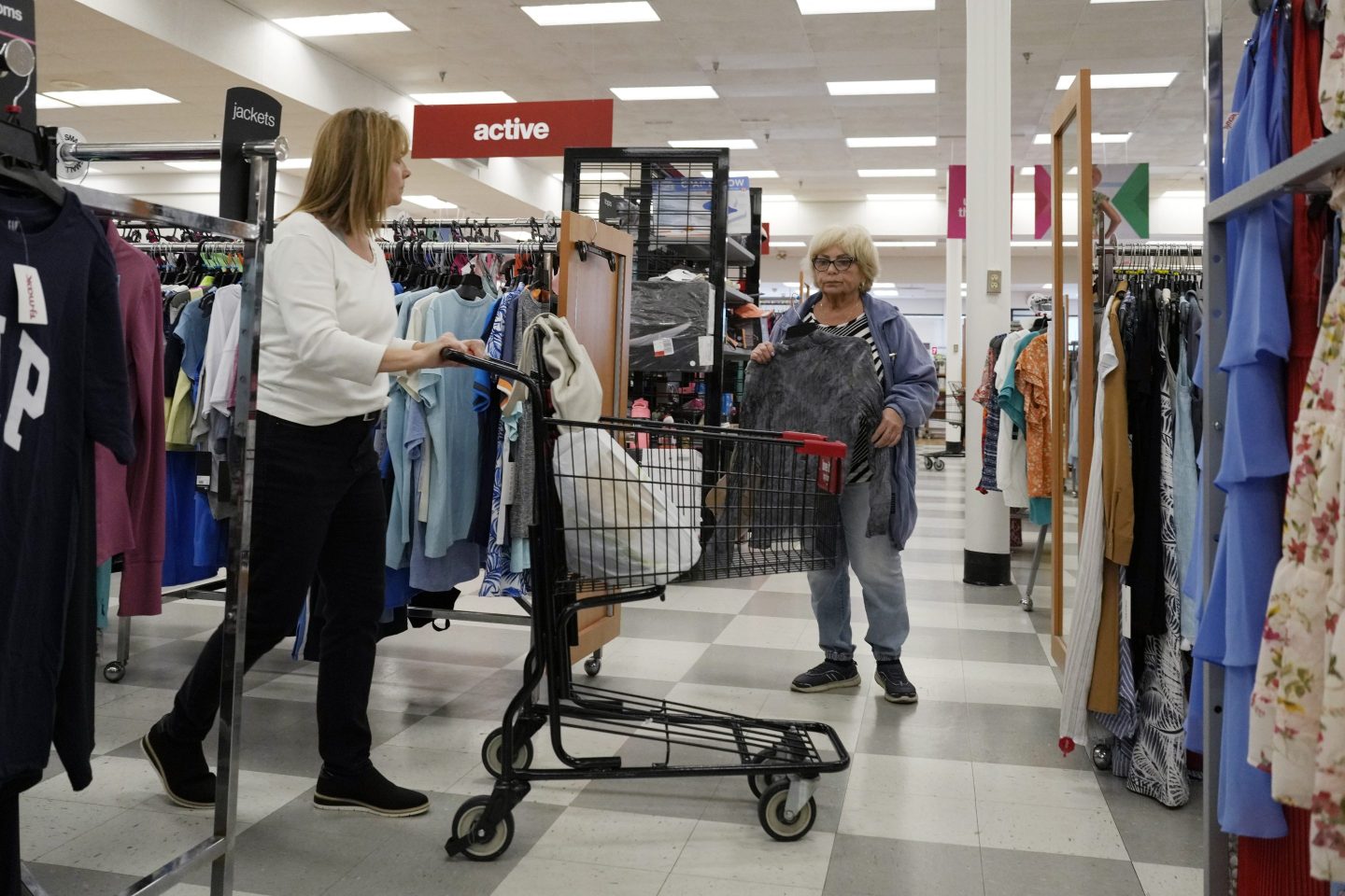 Customers shop at a retail store in Vernon Hills, Ill., on June 12, 2023.