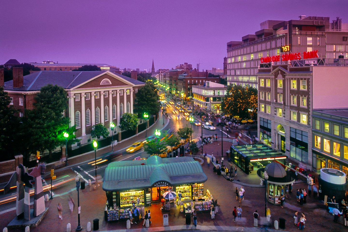 Harvard Square of Cambridge, Mass., perhaps the city’s best-known spot, sits at the nexus of Massachusetts Avenue and JFK Street.