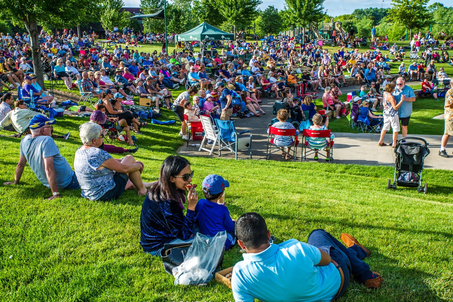 At Market Fest, in Eagan, Minn., residents can shop for fresh produce and enjoy a summer concert series throughout the season.