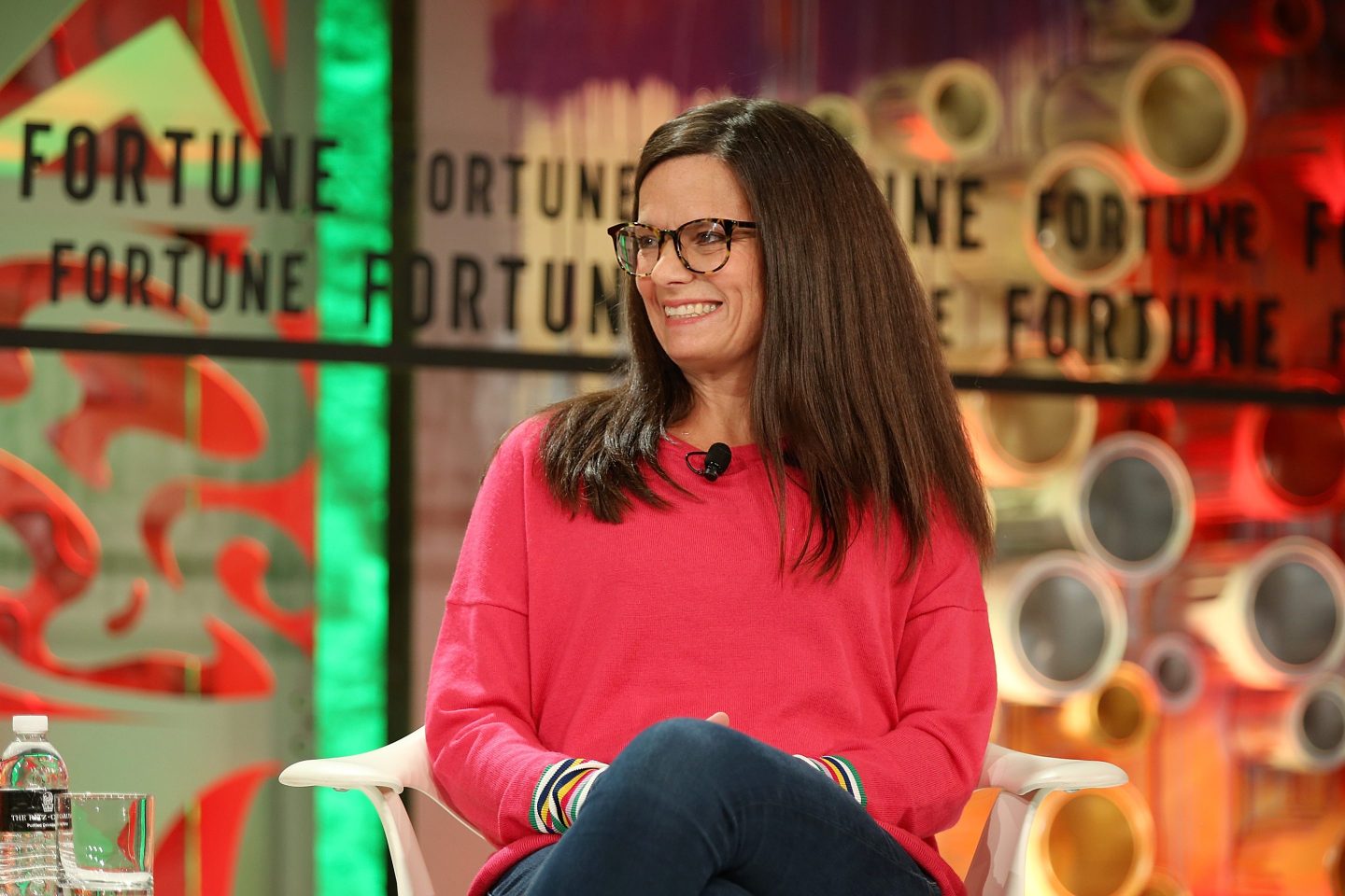 Amy Hood, Executive Vice President and CFO of Microsoft, speaks onstage at the Fortune Most Powerful Women Summit 2018 at Ritz Carlton Hotel on October 2, 2018 in Laguna Niguel, California.