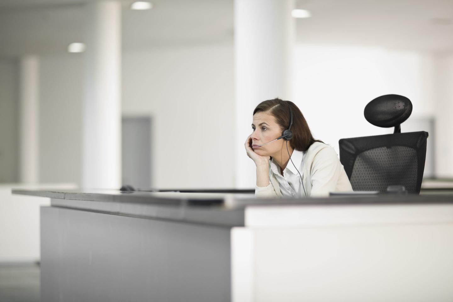 woman at desk
