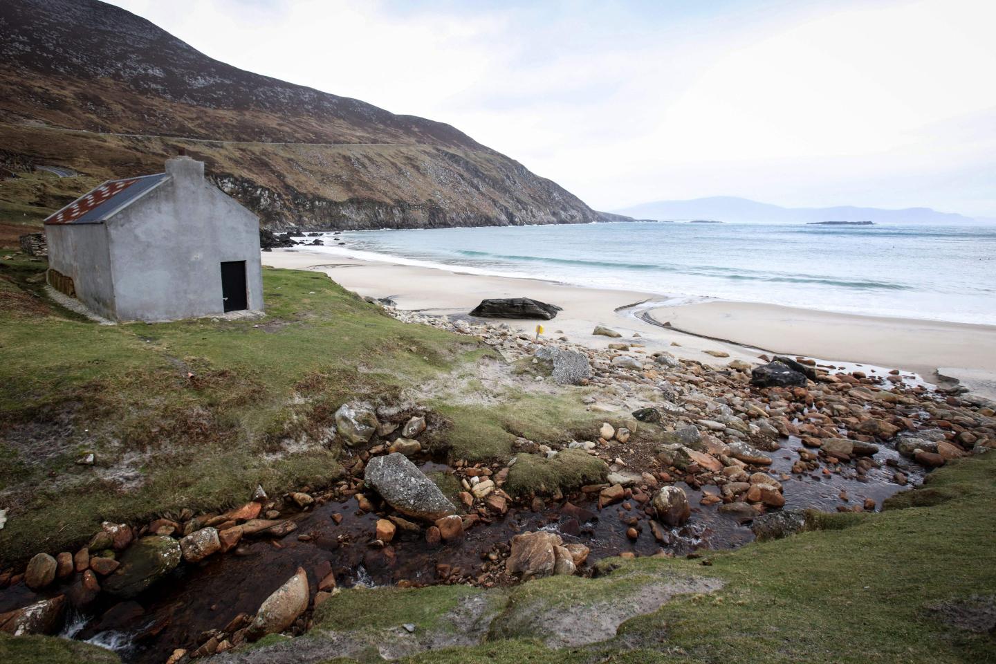 A photograph taken on Jan. 31, 2023, shows the fisherman’s cottage used in the film “The Banshees of Inisherin.”