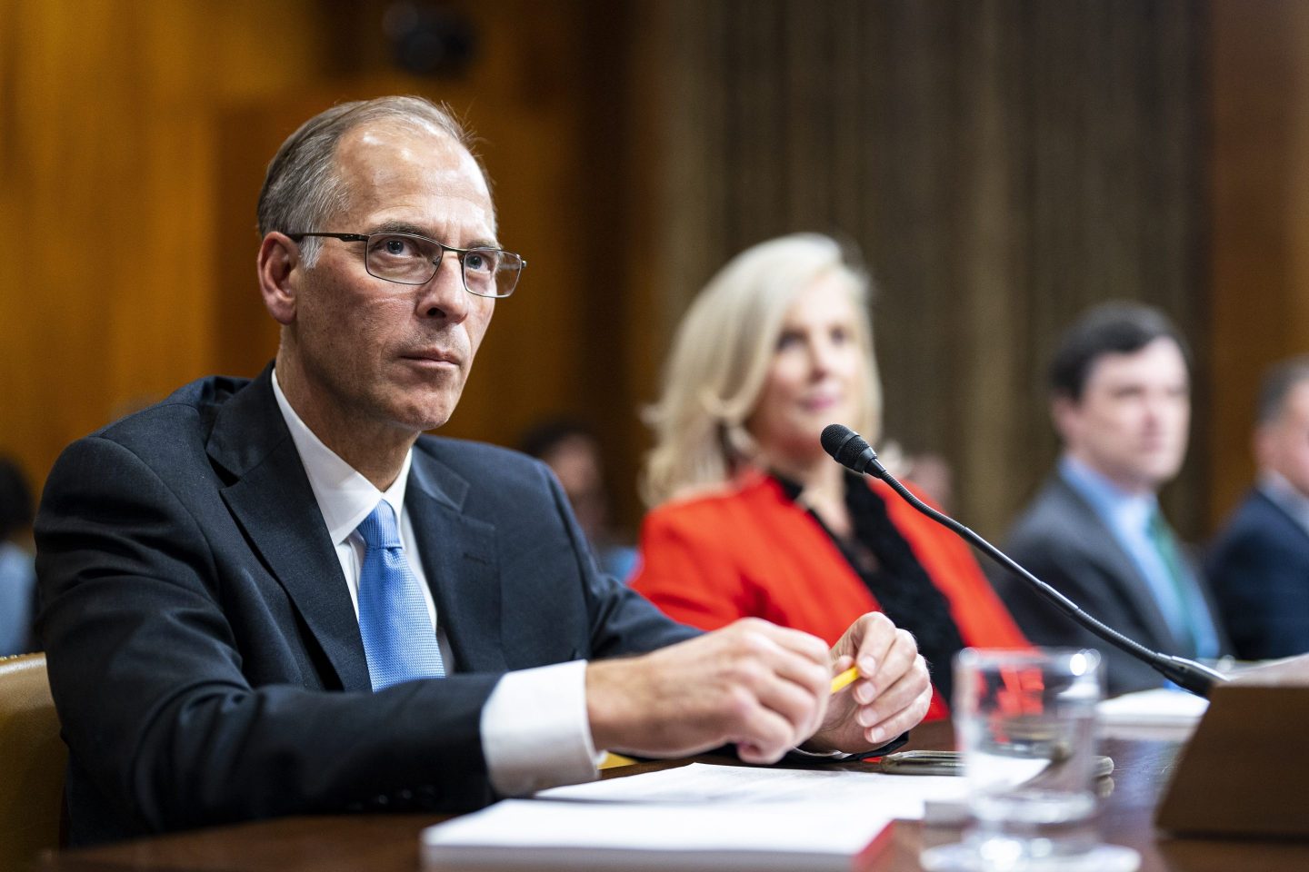 Mark Zandi, chief economist at Moody’s Analytics, during a Senate Budget Committee hearing in Washington, D.C., on May 4, 2023.