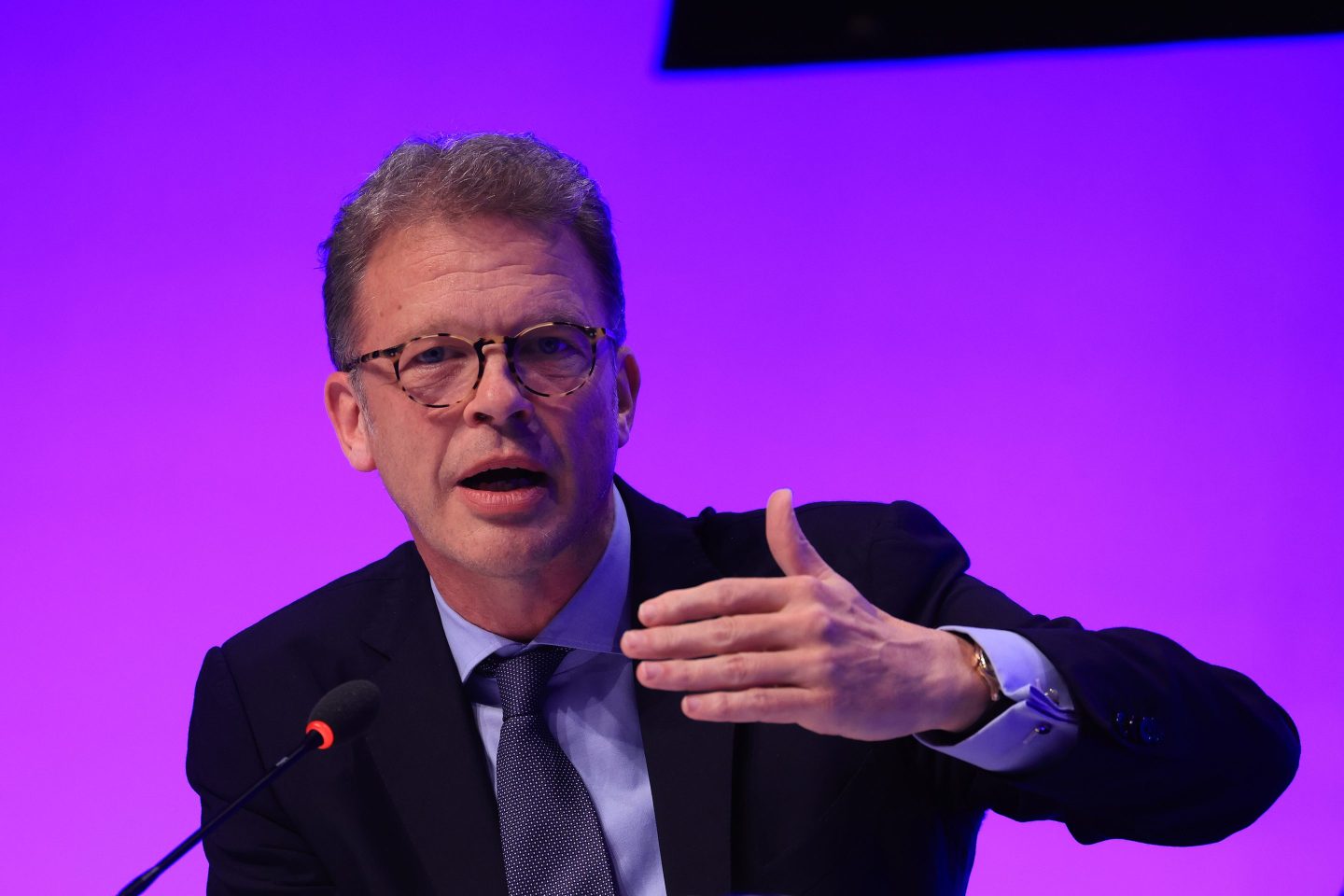 Christian Sewing, chief executive officer of Deutsche Bank AG, at the Christian Democratic Union (CDU) Economy Forum in Berlin, Germany, on Tuesday, May 23, 2023.