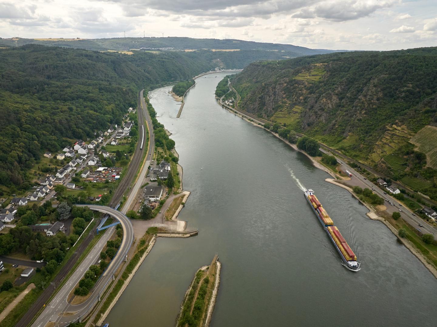 Drought has sent a Rhine River chokepoint to a historic low for this time of year and threatens shipping of critical fuel supplies