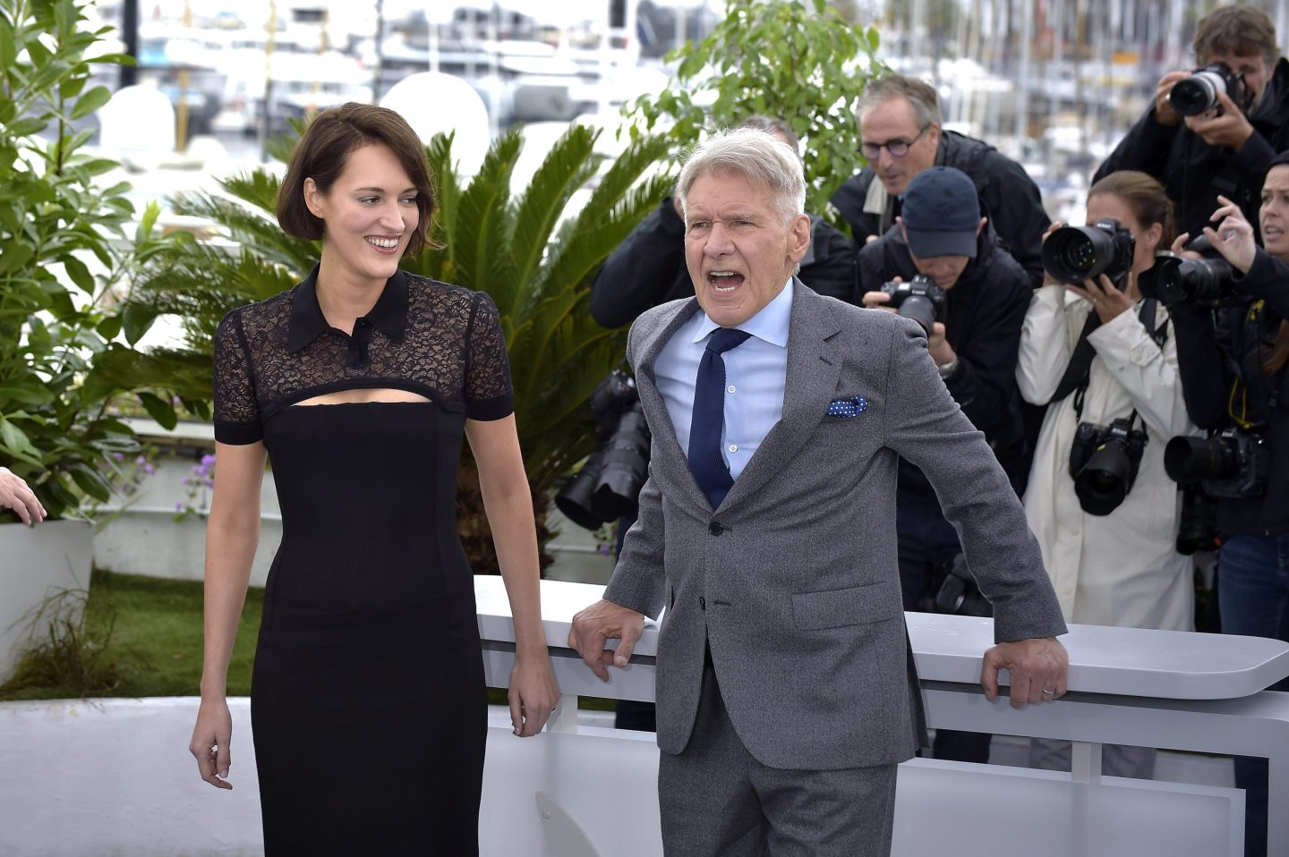 Harrison Ford and Phoebe Waller-Bridge in Cannes