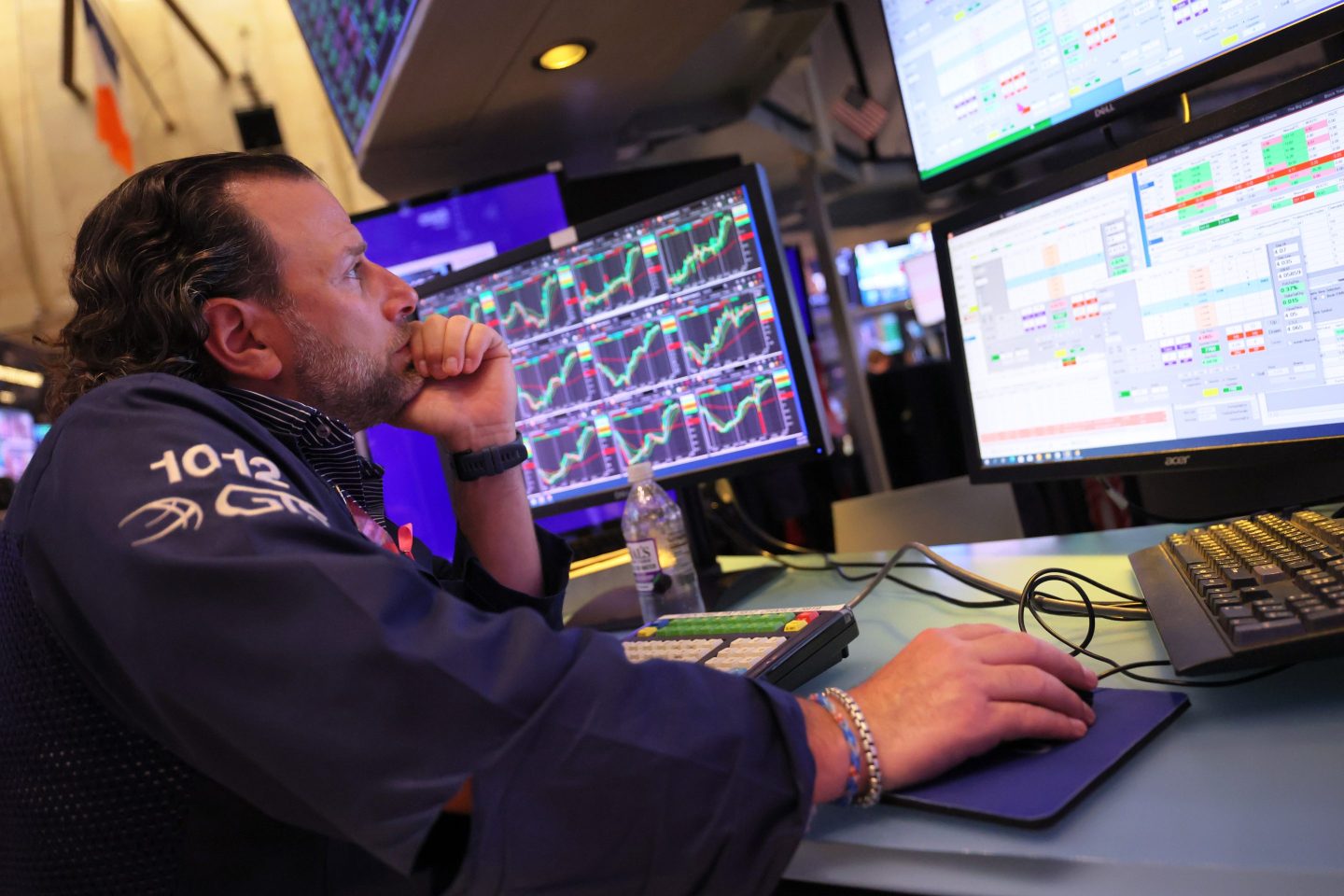 Traders work on the floor of the New York Stock Exchange during afternoon trading on June 2, 2023 in New York City.